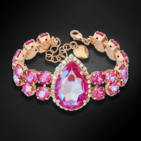Aproce "Debesu Piliens II (Lotus Pink DeLite)" ar Swarovski™ kristāliem